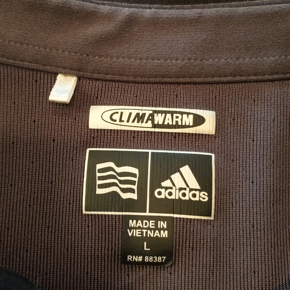 ⛳NWOT Men's Adidas CLIMAWARM Black Long Sleeve Polo Shirt with Nevillewood Logo - Picture 5 of 5